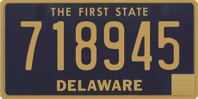 DE license plate 718945