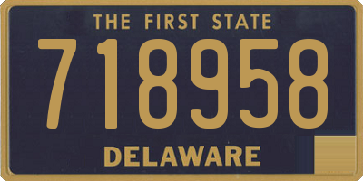 DE license plate 718958