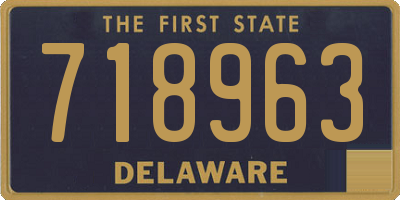 DE license plate 718963