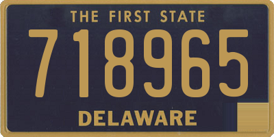 DE license plate 718965