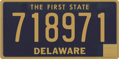 DE license plate 718971