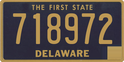 DE license plate 718972