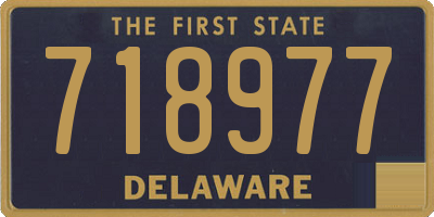 DE license plate 718977