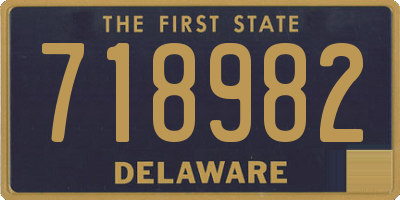 DE license plate 718982