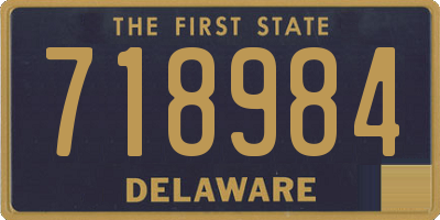 DE license plate 718984