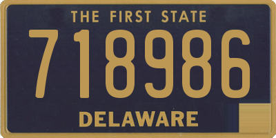 DE license plate 718986