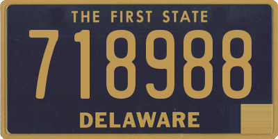 DE license plate 718988