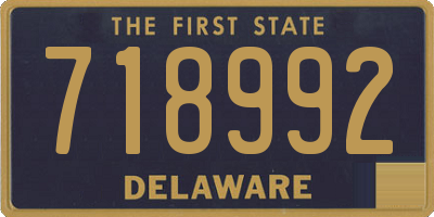 DE license plate 718992