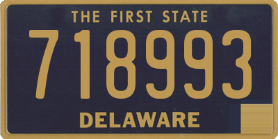 DE license plate 718993