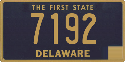 DE license plate 7192
