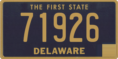 DE license plate 71926