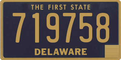 DE license plate 719758