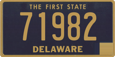 DE license plate 71982