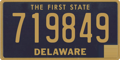 DE license plate 719849