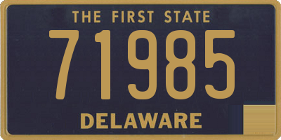DE license plate 71985