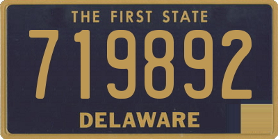 DE license plate 719892