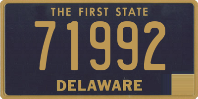 DE license plate 71992