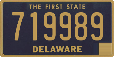DE license plate 719989