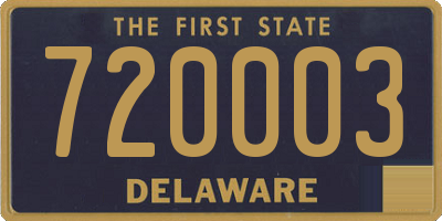 DE license plate 720003