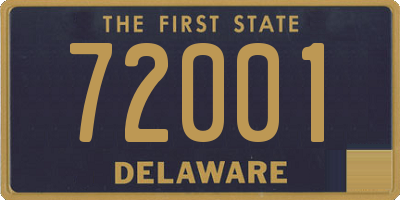 DE license plate 72001