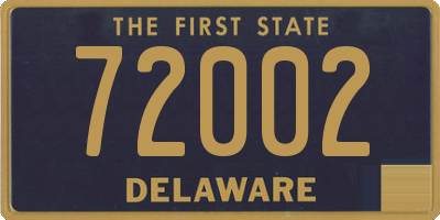 DE license plate 72002