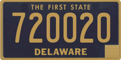 DE license plate 720020
