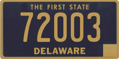 DE license plate 72003