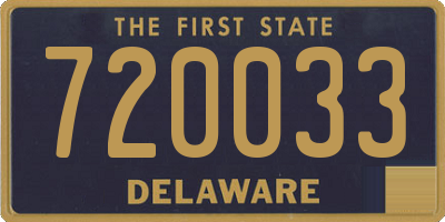 DE license plate 720033
