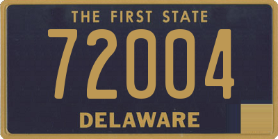 DE license plate 72004