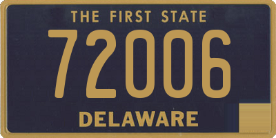 DE license plate 72006