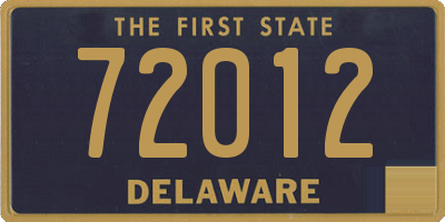 DE license plate 72012