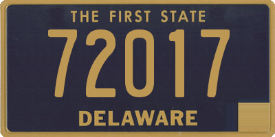 DE license plate 72017