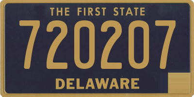 DE license plate 720207
