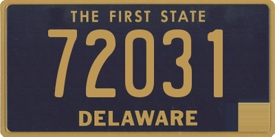 DE license plate 72031