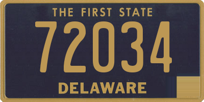 DE license plate 72034