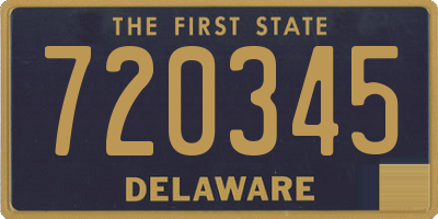 DE license plate 720345