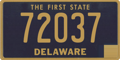 DE license plate 72037
