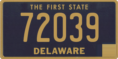 DE license plate 72039
