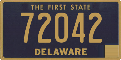 DE license plate 72042