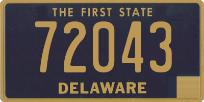 DE license plate 72043