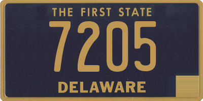 DE license plate 7205