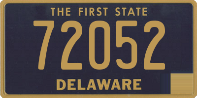DE license plate 72052