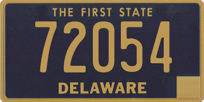 DE license plate 72054