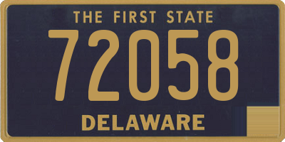 DE license plate 72058