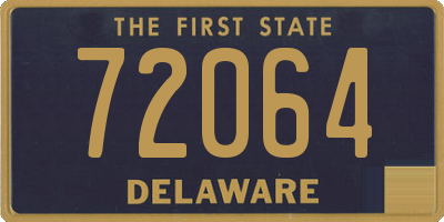 DE license plate 72064