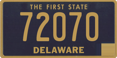 DE license plate 72070