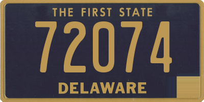 DE license plate 72074