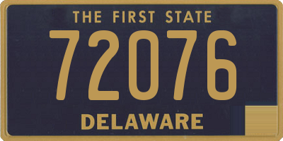 DE license plate 72076