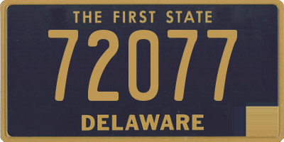 DE license plate 72077