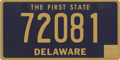 DE license plate 72081